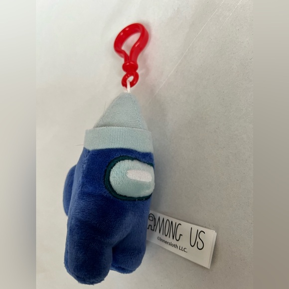 Toikido Among Us Stuffed Plush Hanger Bag Clip Keychain Blue 4 inch hang Toy - Picture 5 of 5